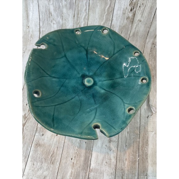 Majolica 3 Monkeys Holding Bowl Dish Centerpiece Large Great Condition - Picture 8 of 16